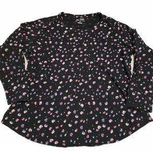 Joe Fresh Cotton Floral Long Sleeve Tee 1X